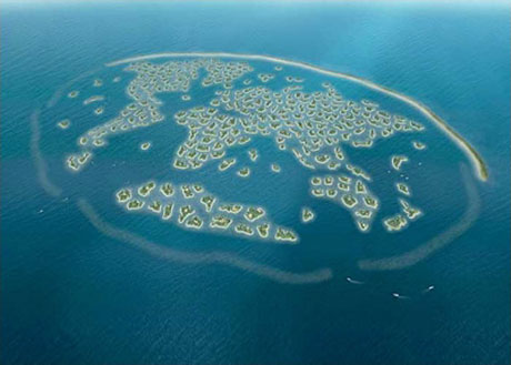 Dubai World Map Island